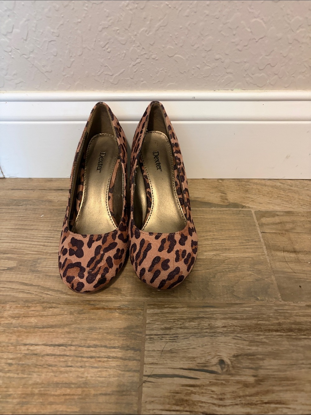 Dexter Leopard-Print Pumps in Brown and Dark Brown